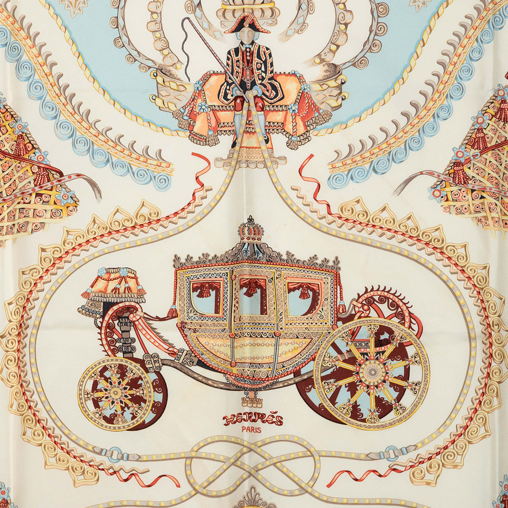 Pre-Loved Hermes Paperoles Silk Scarf 90 - Picture 2 of 9